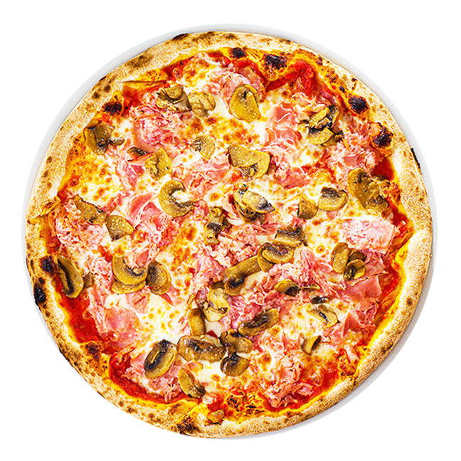 Prosciutto e funghi pizza - Mi&Ti Pizzéria Szarvas